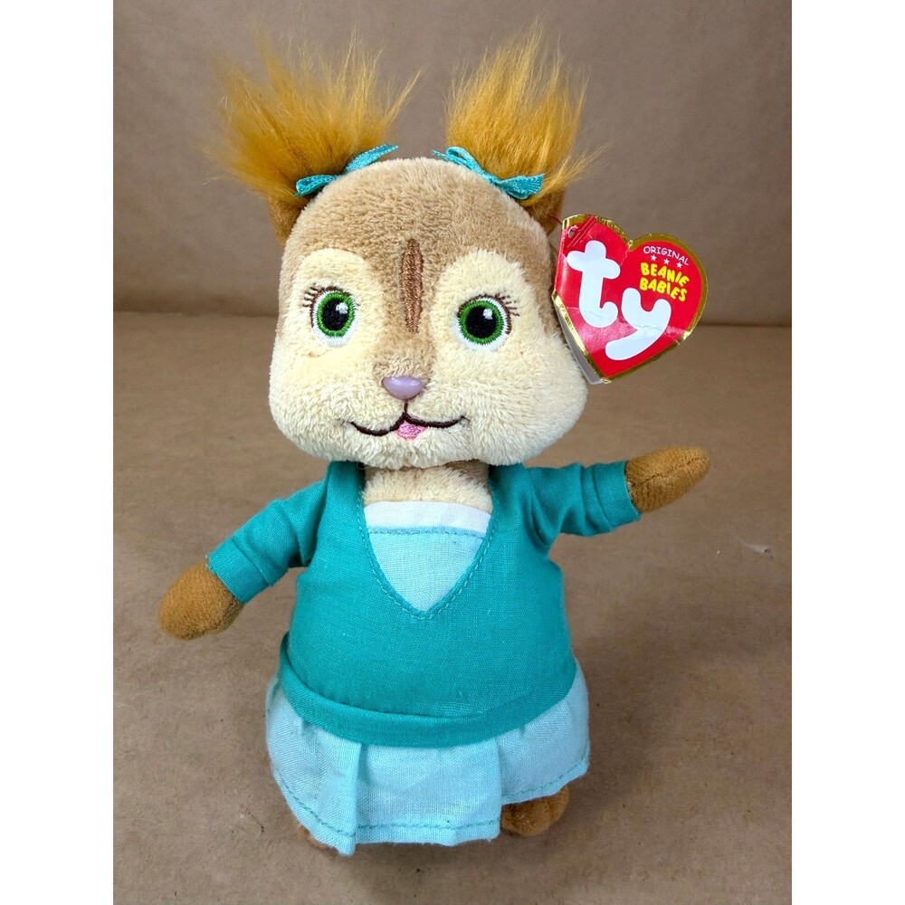 Ty Beanie Baby Eleanor Plush - Alvin and the Chipmunks Movie Collectible 6" NWT